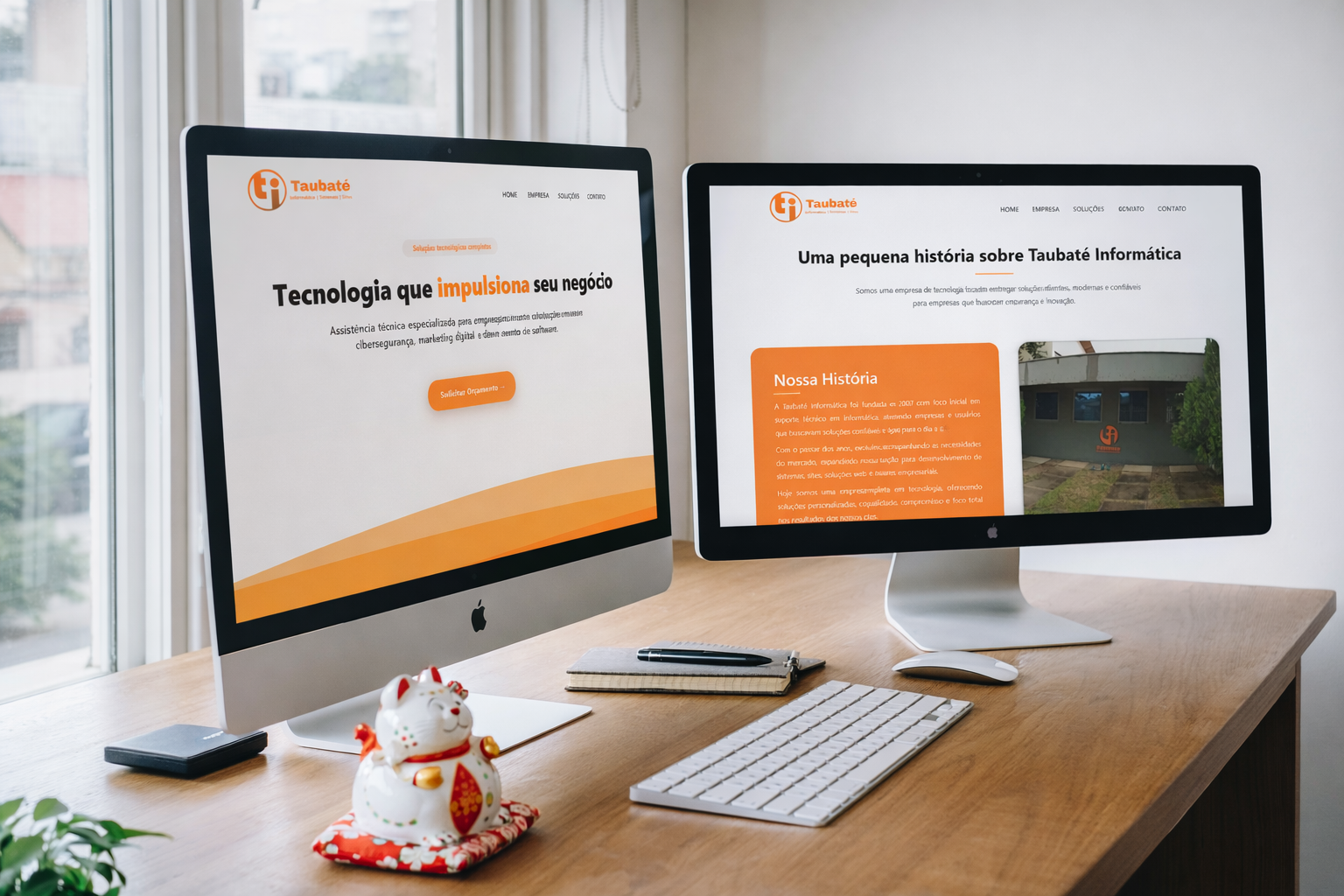 Vitrine digital com site profissional e hospedagem